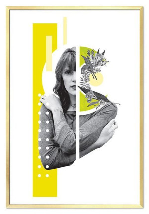 Obraz na płótnie w ramie 63x96 cm plakat kobieta portret