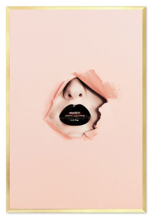 Obraz na płótnie usta pink glamour 63x93cm