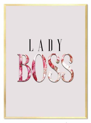 Obraz na pótnie napis Lady Boss 63x93cm