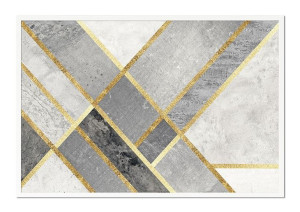 Obraz na płótnie złote geometryczne wzory 63x93cm
