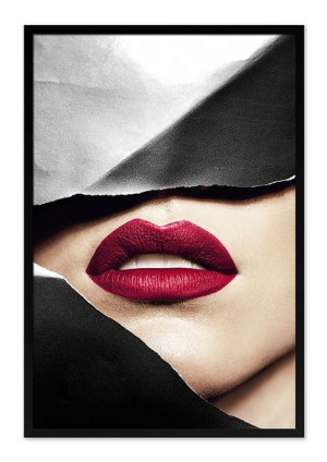 Obraz na płótnie czerwone usta glamour 63x93cm