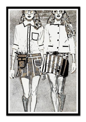 Obraz na płótnie dziewczyny w mini 63x93cm