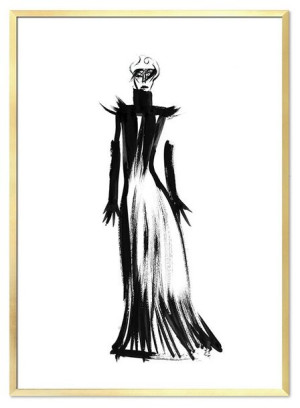 Obraz na płótnie czarno-złoty glamour 53x73cm