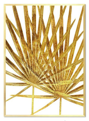 Obraz na płótnie czarno-złoty glamour 53x73cm