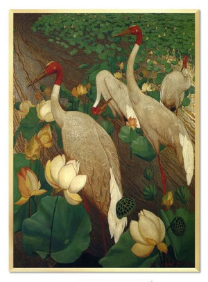 Obraz na płótnie ptaki w dżungli 53x73cm