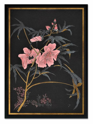 Obraz na płótnie czarno-złoty glamour 53x73cm