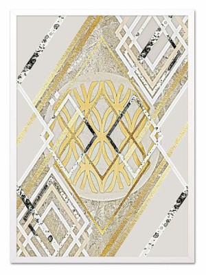 Obraz na płótnie szaro-złoty glamour 53x73cm