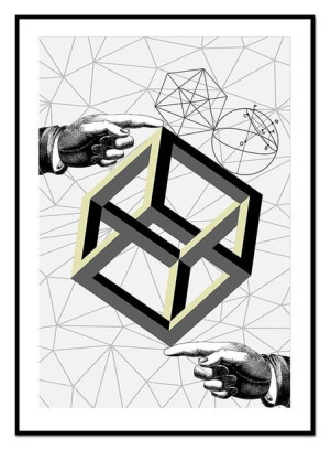 Obraz na płótnie bryła geometryczna 53x73cm