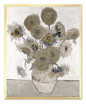 Obraz na płótnie szaro-złoty glamour 43x53cm