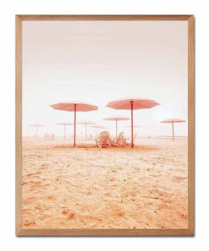 Obraz na płótnie parasolw na plaży 43x53cm