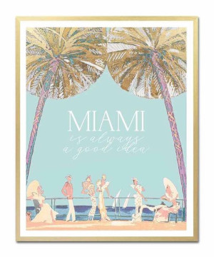 Obraz na płótnie plaża w Miami 43x53cm