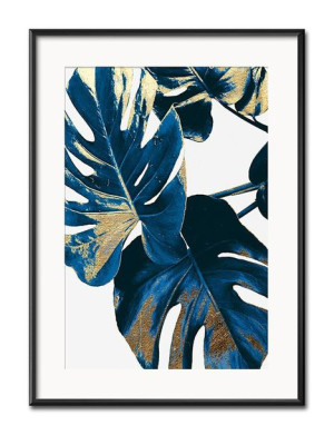 Obraz tropikalne liście i kwiaty przyroda 31x41cm