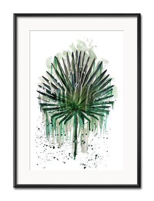 Obraz tropikalne liście i kwiaty przyroda 31x41cm
