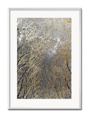 Obraz do salonu złoty las 31x41cm