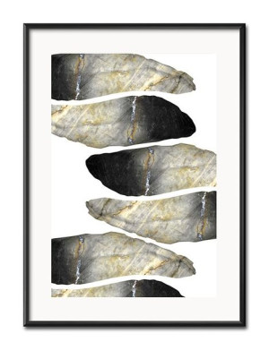 Obraz do salonu złota abstrakcja 31x41cm
