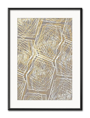 Obraz do salonu złota abstrakcja 31x41cm
