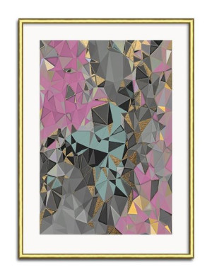 Obraz kolorowe kryształy kamienie minerały 31x41cm