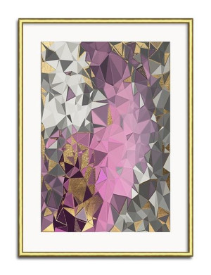 Obraz kolorowe kryształy kamienie minerały 31x41cm