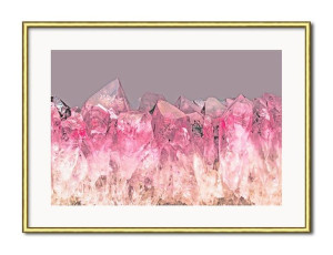Obraz kolorowe kryształy kamienie minerały 31x41cm