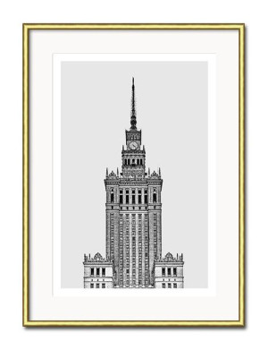 Obraz miasto wieża architektura 31x41cm