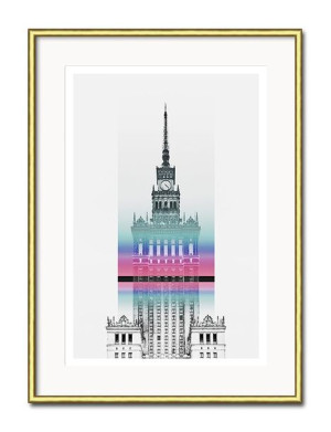 Obraz miasto wieża architektura 31x41cm