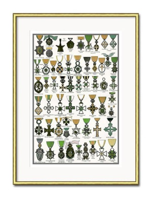 Obraz medale odznaczenia 31x41cm