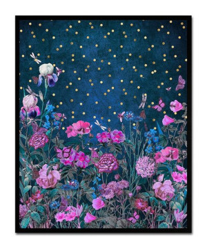 Obraz na płótnie kwiaty glamour 43x53cm