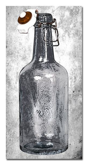 Obraz na płótnie butelka retro 45x90cm