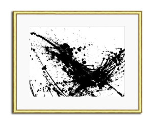 Obraz szaro-złoty glamour 21x26cm