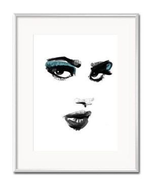 Obraz twarz kobiety glamour 21x26cm