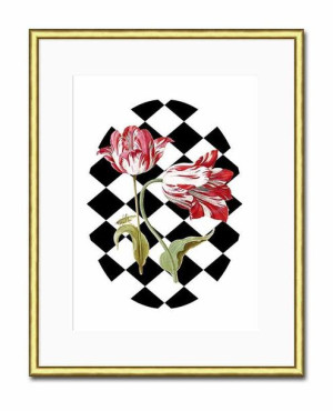 Obraz samotne tulipany 21x26cm