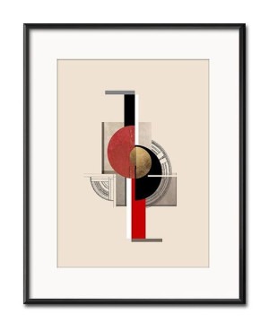 Obraz geometria na papierze 21x26cm