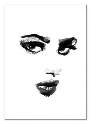 Obraz na płótnie twarz kobiety glamour 50x70cm