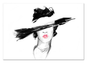 Obraz na płótnie kobieta glamour 50x70cm