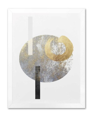 Obraz na płótnie szaro-złoty glamour 33x43cm