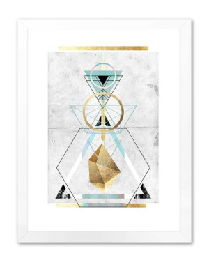 Obraz na płótnie szaro-złoty glamour 33x43cm
