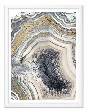 Obraz na płótnie szaro-złoty glamour 33x43cm