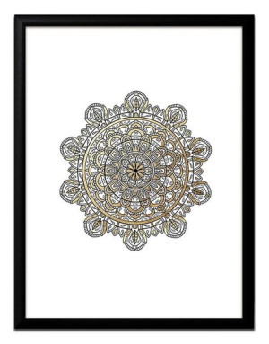 Obraz na płótnie szaro-złoty glamour 33x43cm