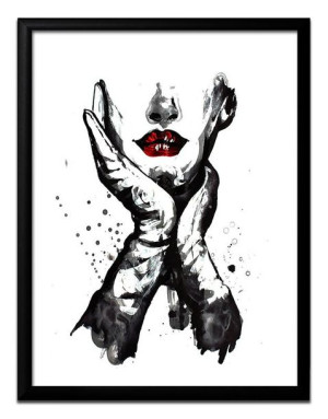 Obraz plakat na płótnie glamour 33x43cm
