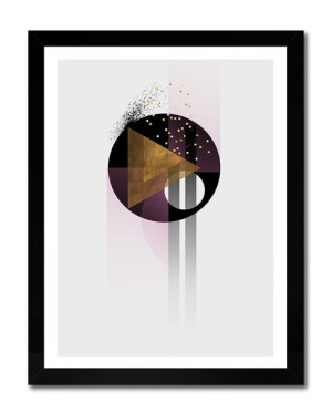Obraz na płótnie w ramie 33x43 cm plakat figury geometryczne