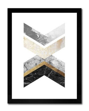 Obraz na płótnie w ramie 33x43 cm plakat trójkąty