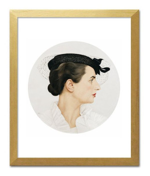 Obraz na płótnie czarno-biały glamour 23x28cm
