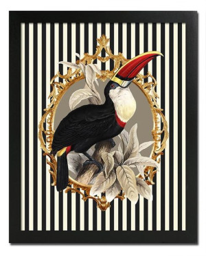 Obraz na płótnie czarno-biały glamour 28x33cm
