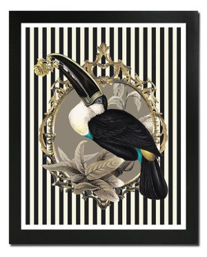 Obraz na płótnie czarno-biały glamour 23x28cm
