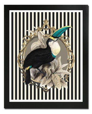 Obraz na płótnie czarno-biały glamour 23x28cm