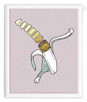 Obraz do kuchni banan 23x28cm