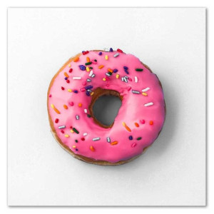 Obraz do kuchni różowy donut 40x40cm