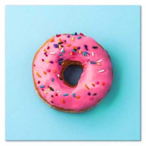Obraz do kuchni różowy donut 40x40cm