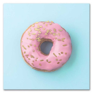 Obraz do kuchni różowy donut 30x30cm
