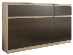 Duża Komoda 98 Szafka 3 Szuflady Sonoma Wenge S-3